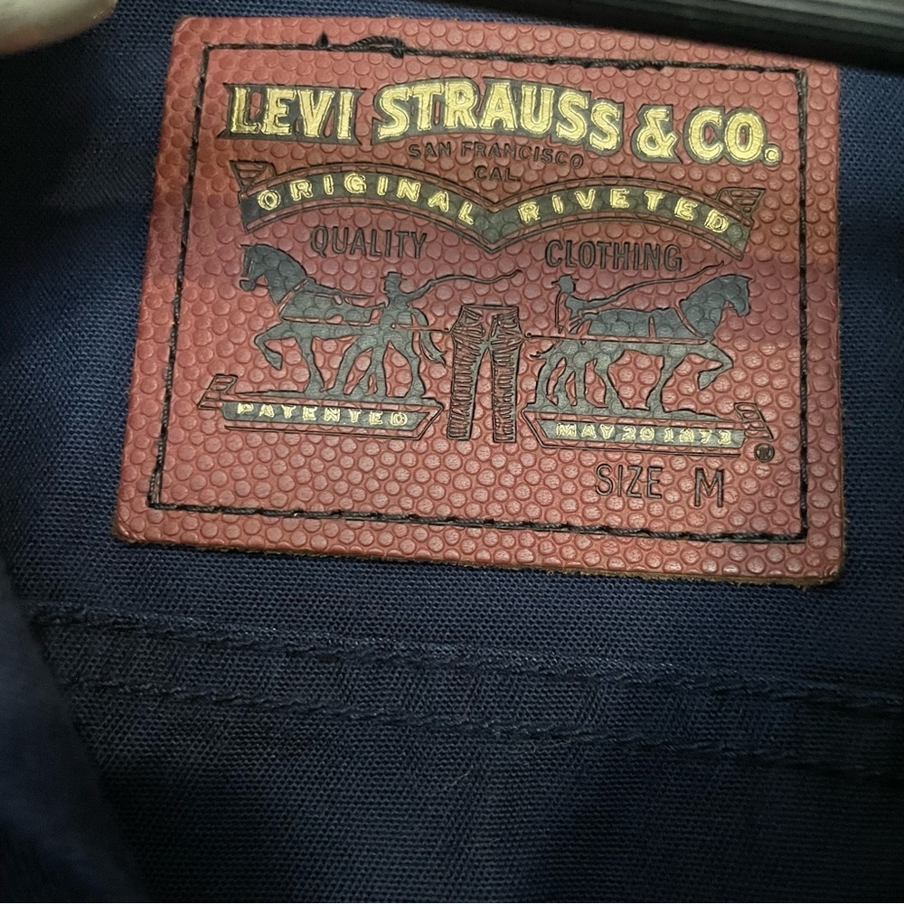 RARE NFL Seattle Seahawks levis prototype sample twill trucker jacket M navy - Picture 9 of 13